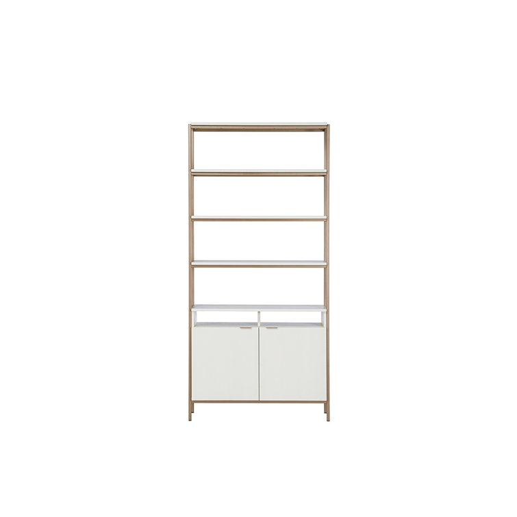 Champagne Gold and Cream Large Transitional Bookcase