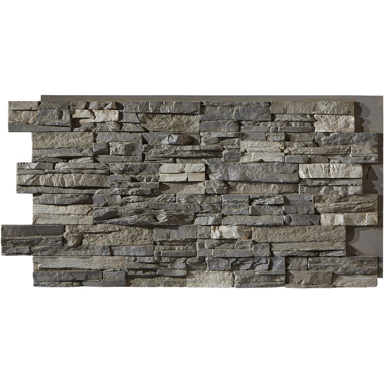 Colorado 44" Iced Coffee Faux Stone Wall Panel