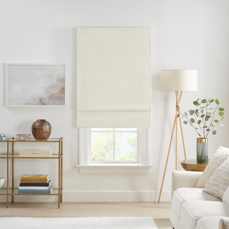 Linen Cordless Blackout Roman Shade for Interior Windows