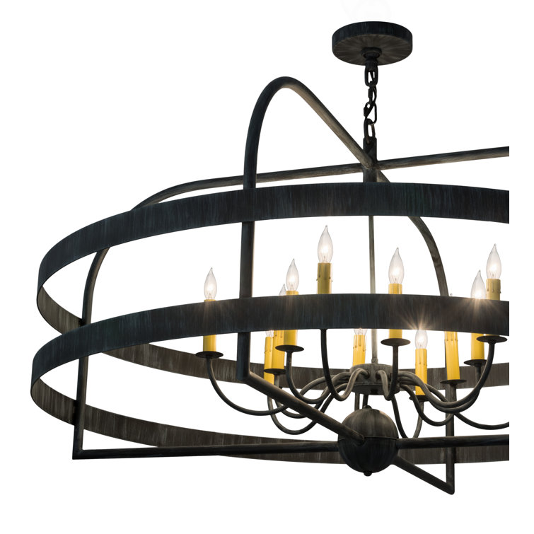 Antique Iron Gate 12-Light Faux Candelabra Chandelier