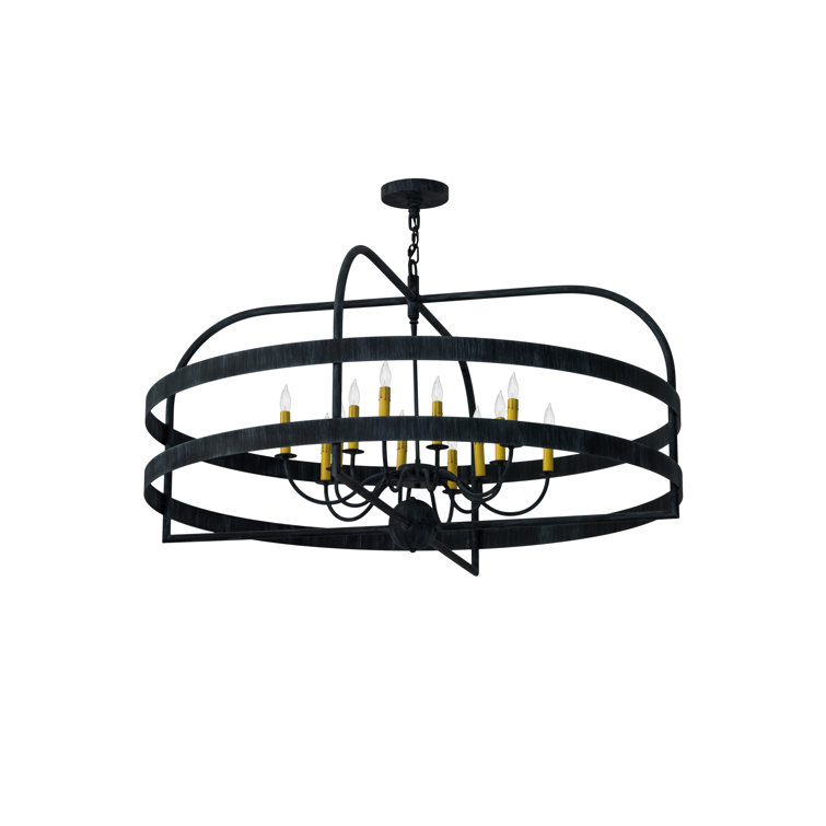 Antique Iron Gate 12-Light Faux Candelabra Chandelier