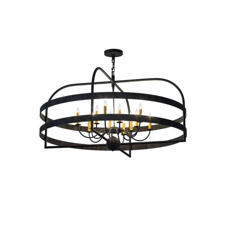 Antique Iron Gate 12-Light Faux Candelabra Chandelier