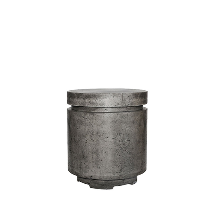 Gray Concrete Cylinder Propane Tank Enclosure