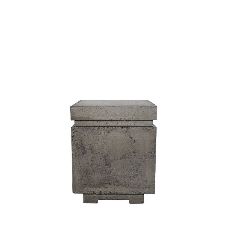 Gray Concrete Square Propane Tank Cover