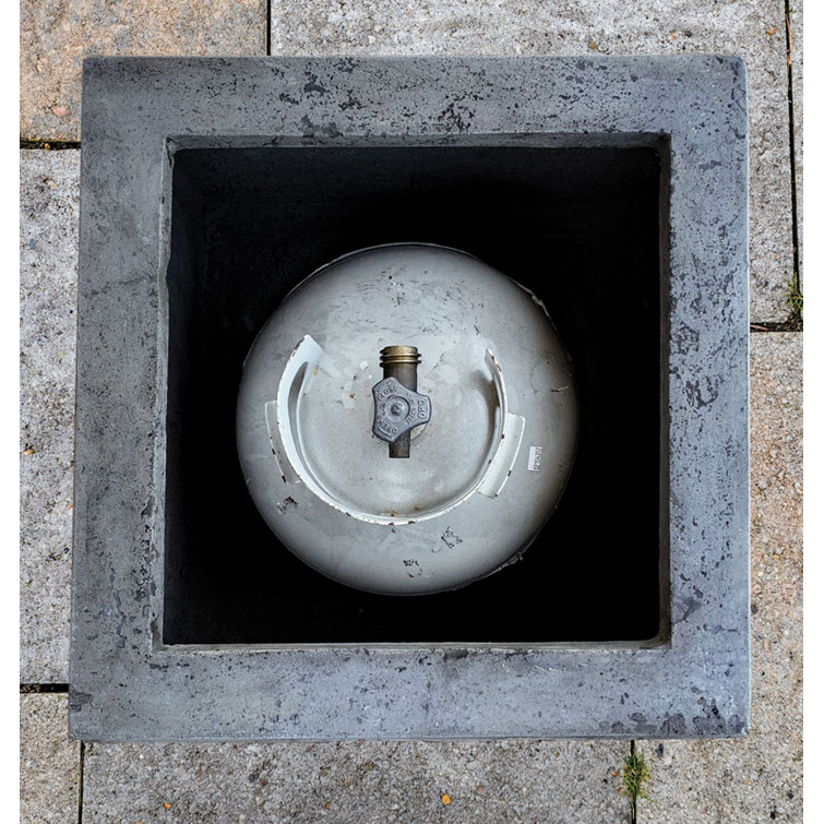 Gray Concrete Square Propane Tank Cover