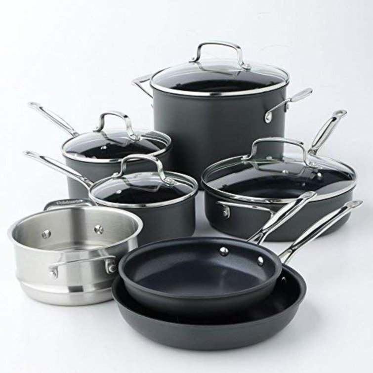 Cuisinart 11-Piece Non-Stick Hard Anodized Cookware Set with Stainless Steel Handles