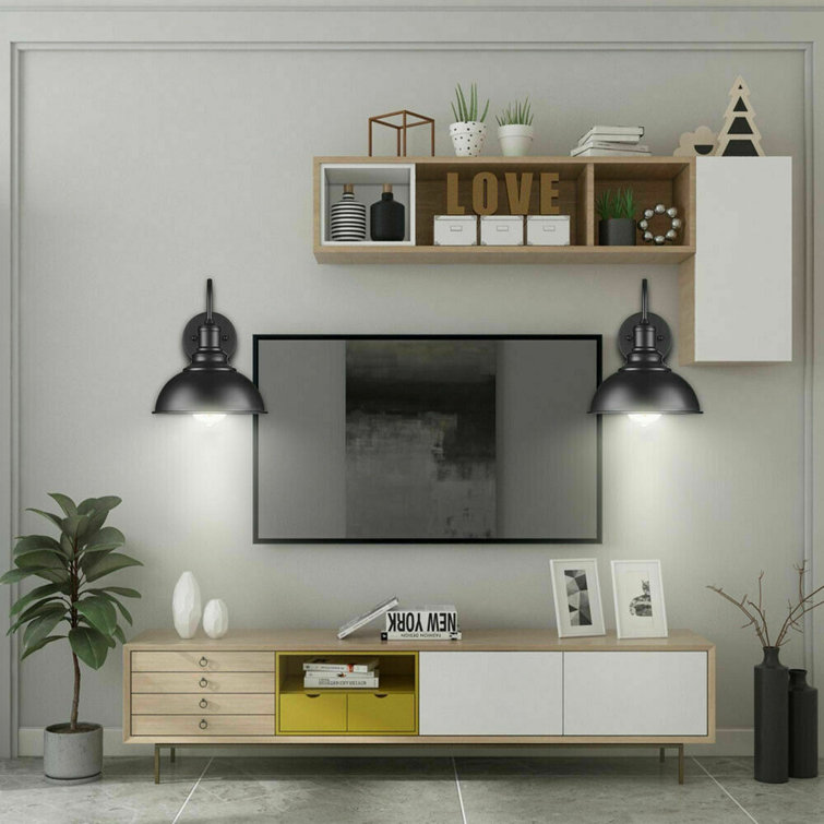 Black Wrought Iron Gooseneck Barn Wall Sconce