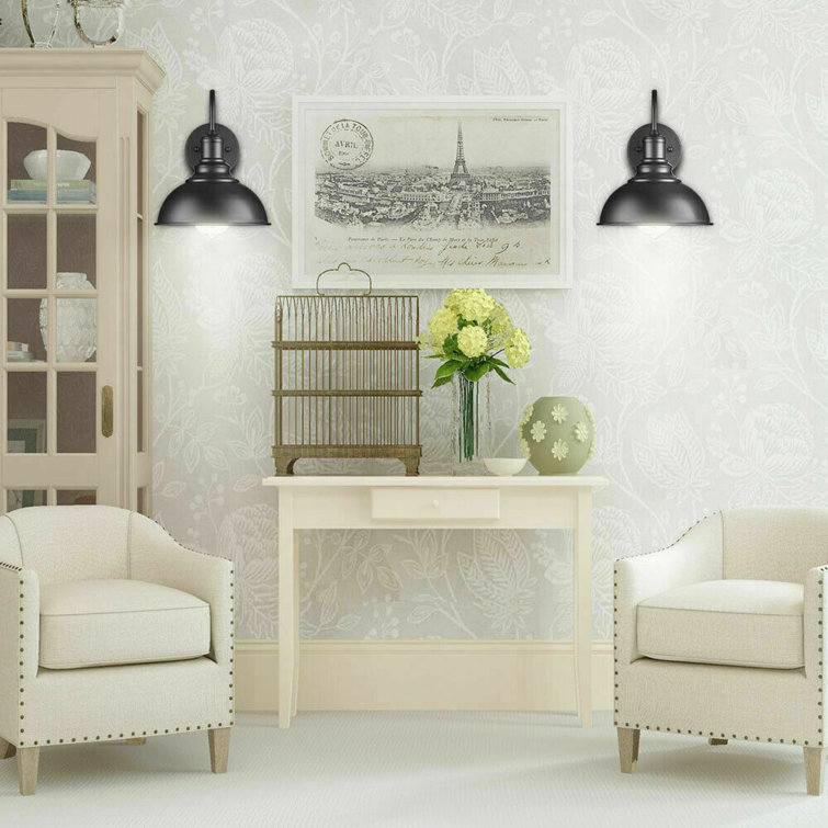 Black Wrought Iron Gooseneck Barn Wall Sconce