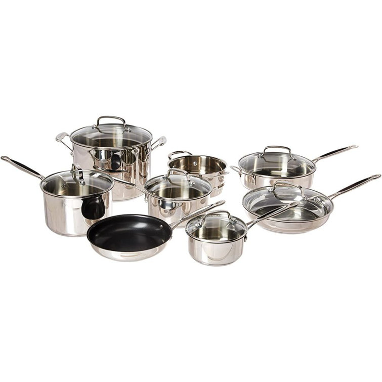 Cuisinart 14-Piece Stainless Steel Non-Stick Cookware Set