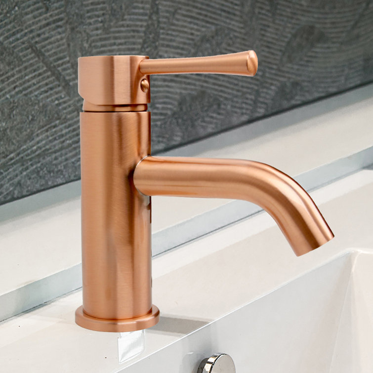Copper Single-Handle Bathroom Faucet with Brass Construction