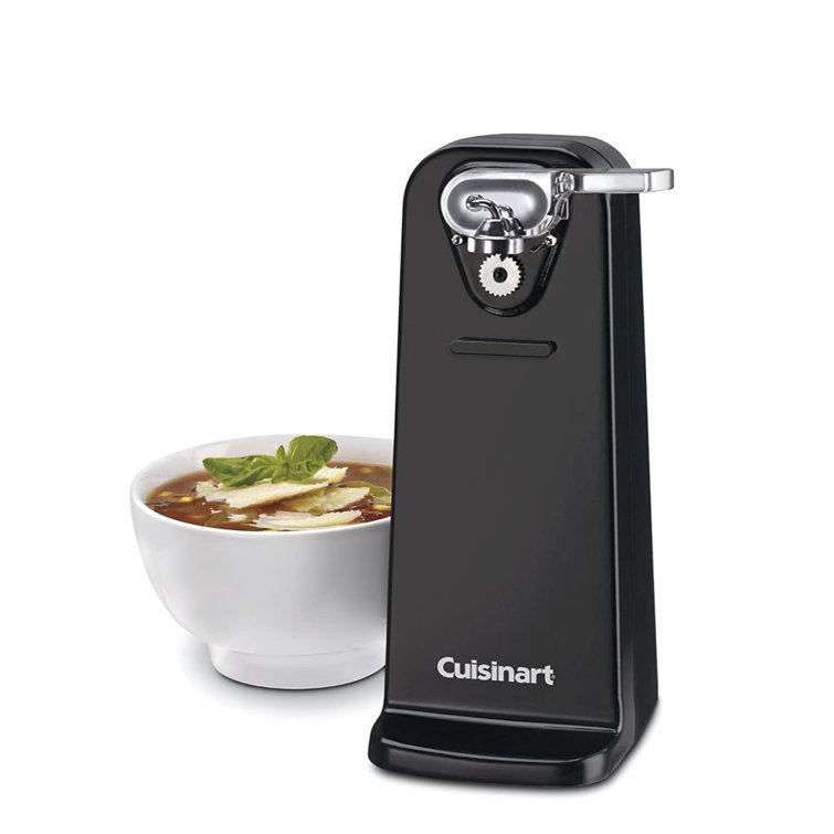 Black Stainless Steel Electric Can Opener with Power Cut Blade