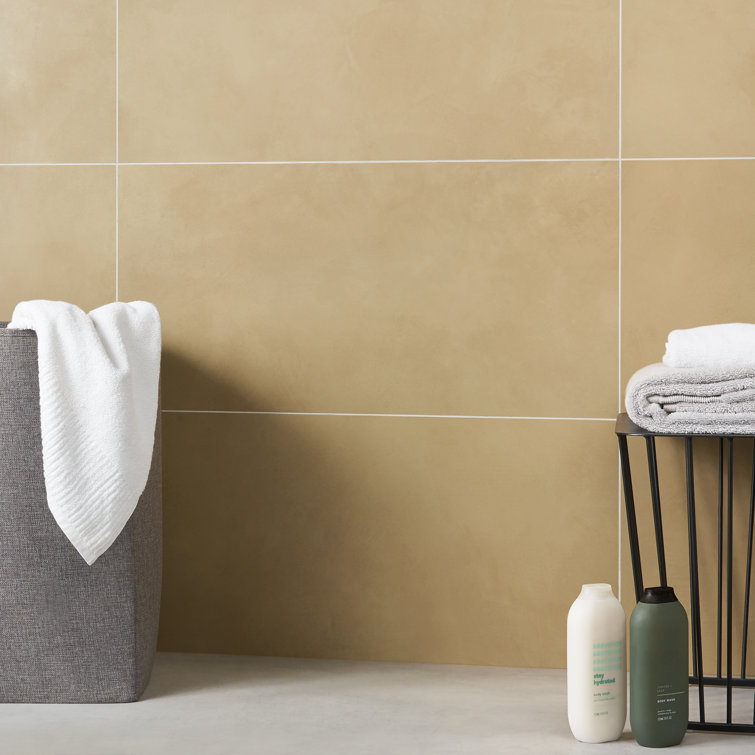 Catlinite Large Yellow Matte Porcelain Rectangular Tile