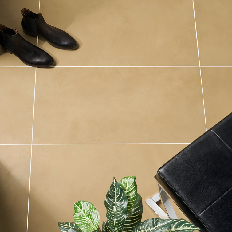 Catlinite Large Yellow Matte Porcelain Rectangular Tile