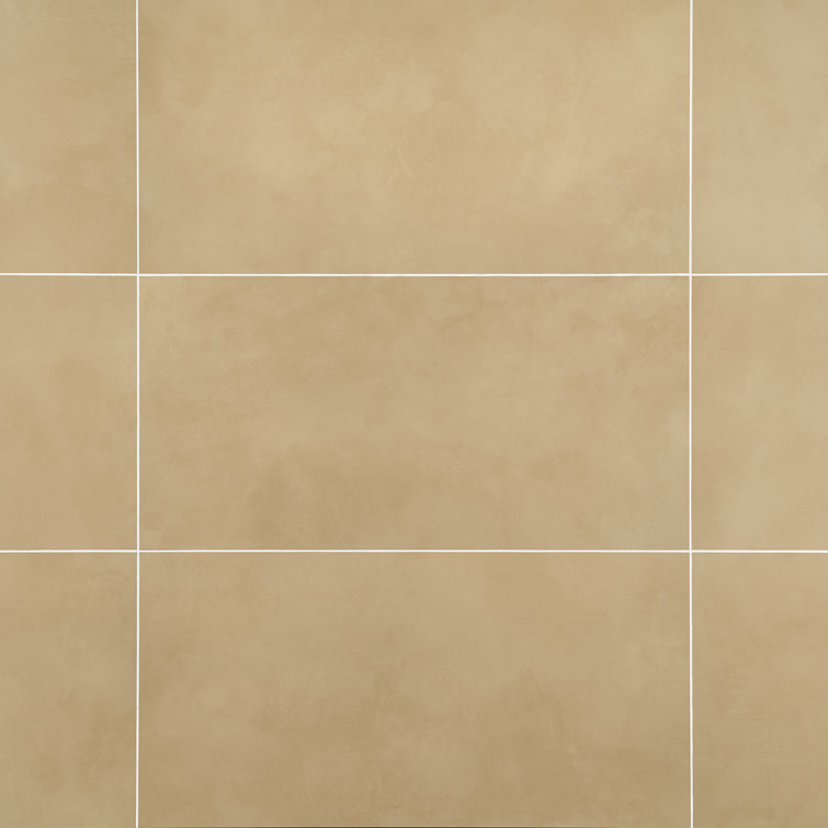 Catlinite Large Yellow Matte Porcelain Rectangular Tile
