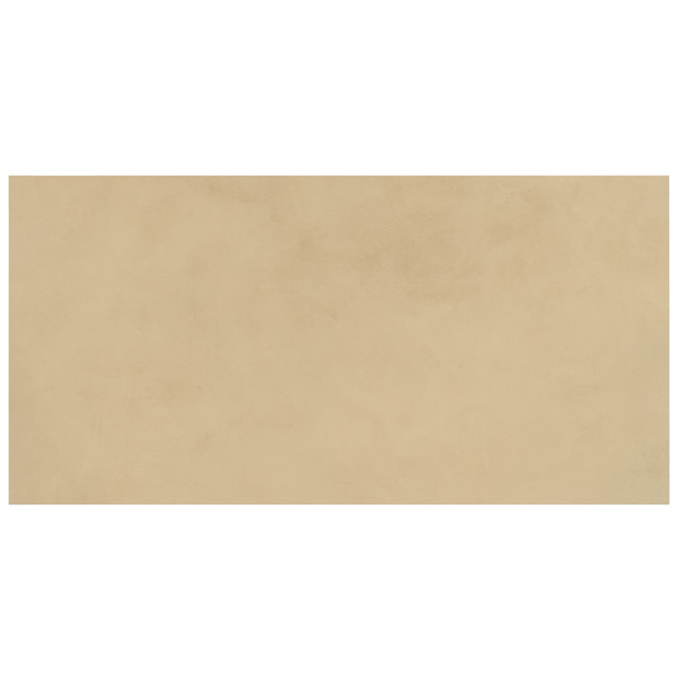 Catlinite Large Yellow Matte Porcelain Rectangular Tile