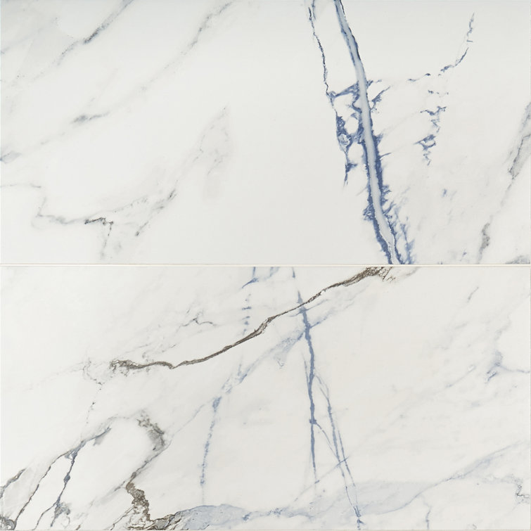 Calacatta Cyanic 12x24 Matte Porcelain Wall and Floor Tile