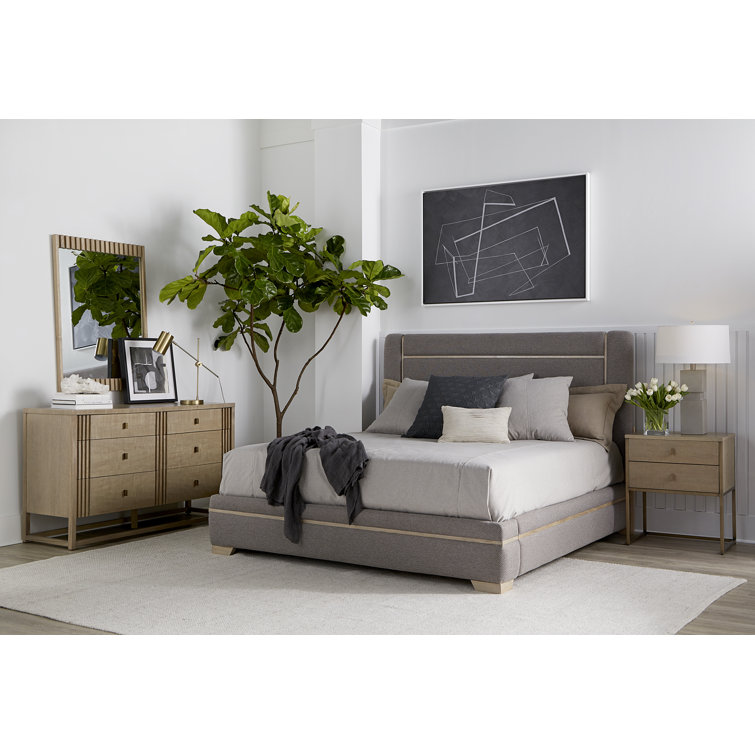 Shale Solid Ash Rectangular Wall Mirror with Beveled Glass