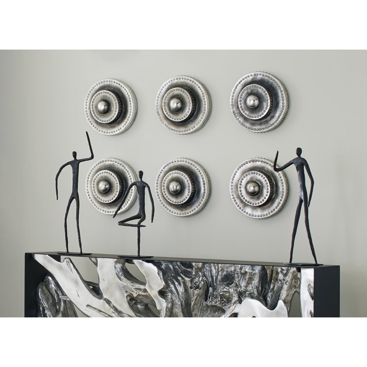 Transitional Bronze Finish Metal Abstract Figurine, 21" Height