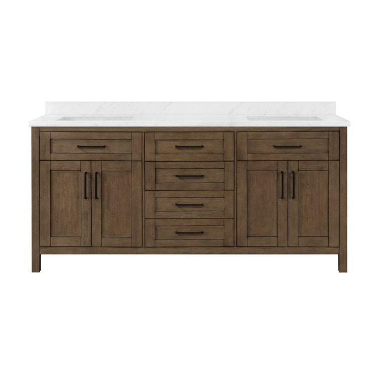 Tahoe 72" Dark Espresso Freestanding Double Bathroom Vanity