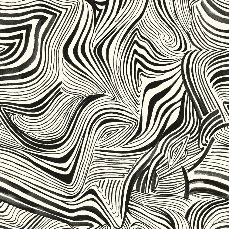 Noir Zebra Print Self-Adhesive Removable Wallpaper