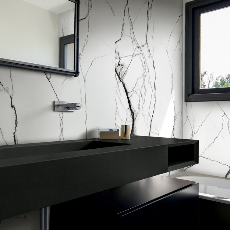 Magnus Breach 11.81 x 23.62 Polished Porcelain Marble-Look Tile