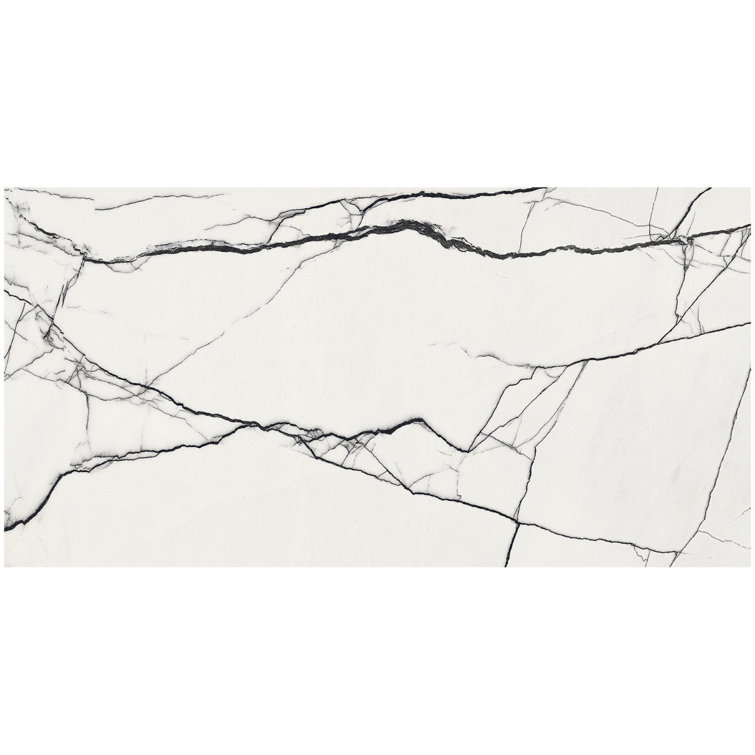 Magnus Breach 11.81 x 23.62 Polished Porcelain Marble-Look Tile