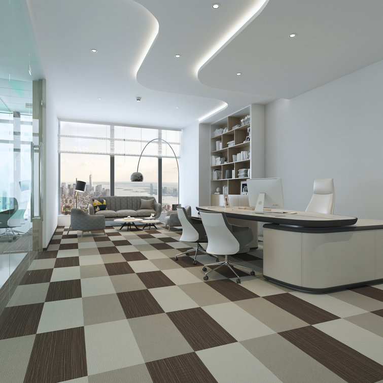 Silver Knit 12" x 24" Adhesive Vinyl Tile Flooring