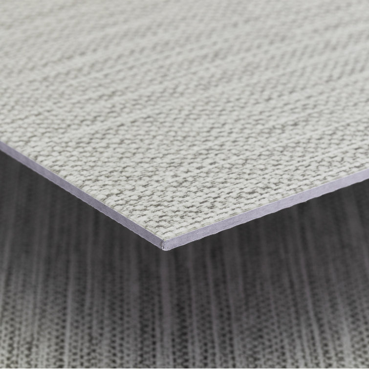 Silver Knit 12" x 24" Adhesive Vinyl Tile Flooring