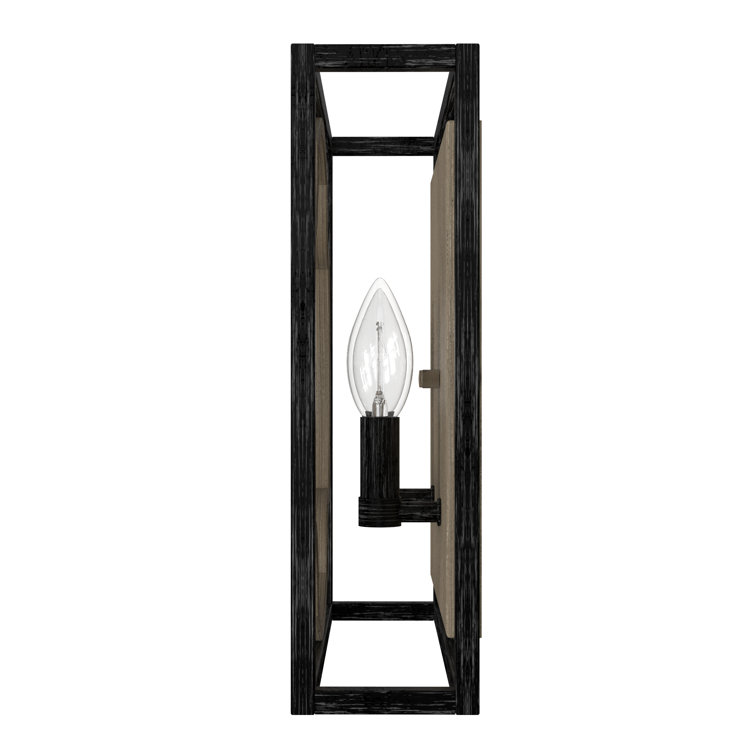 Stone Creek Rustic Black Iron 2-Light Dimmable Wall Sconce