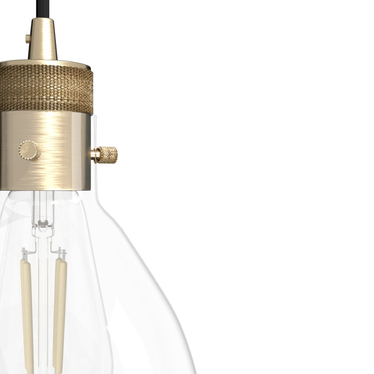 Alturas Gold 30" Linear LED Cluster Pendant with Clear Glass