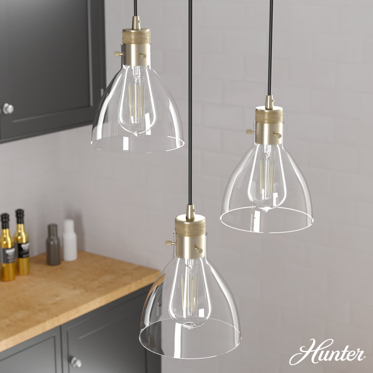 Van Nuys 3-Light Alturas Gold LED Glass Cluster Pendant