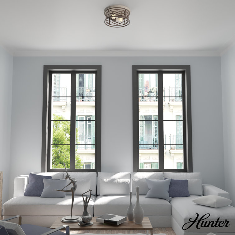 Langwood Onyx Bengal Aluminum 2-Light LED Flush Mount