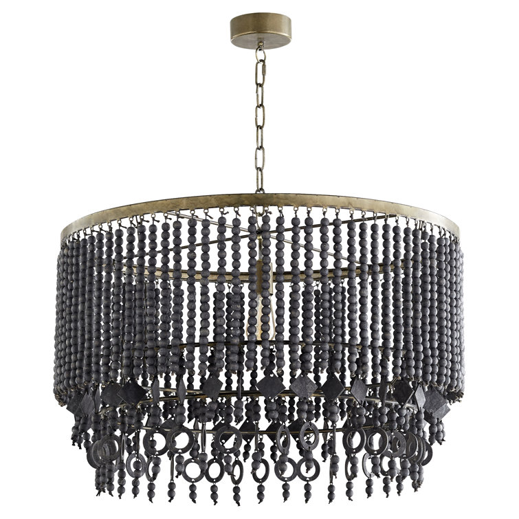 Estrella Black 30" Drum Pendant Light