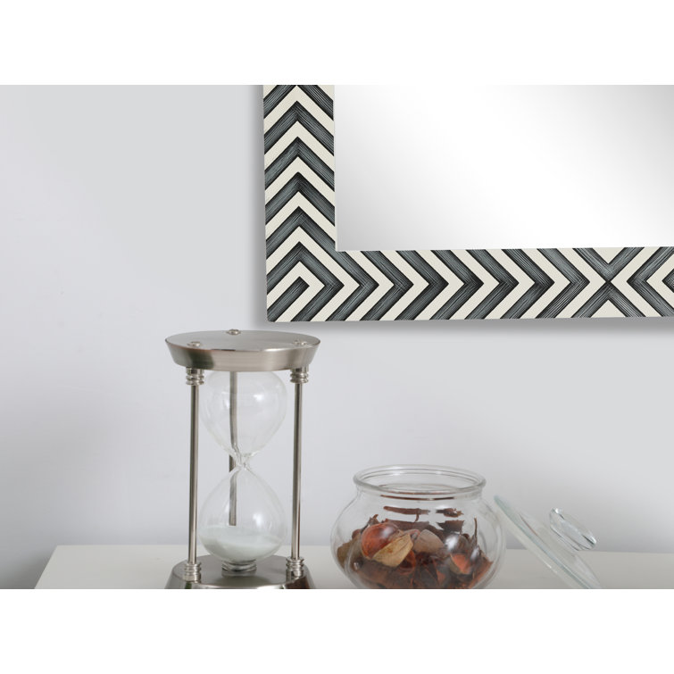 Iver Hand-Painted Wood Rectangular Mirror