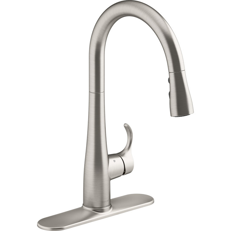 Vibrant Stainless Steel Touchless Pull-Down Kitchen Faucet
