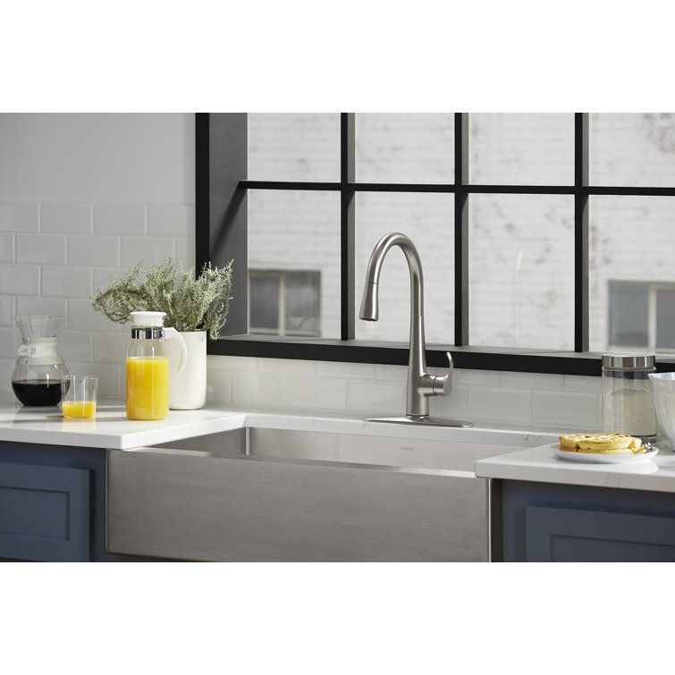 Polished Chrome Touchless Pull-Down Kitchen Faucet with Sprayhead