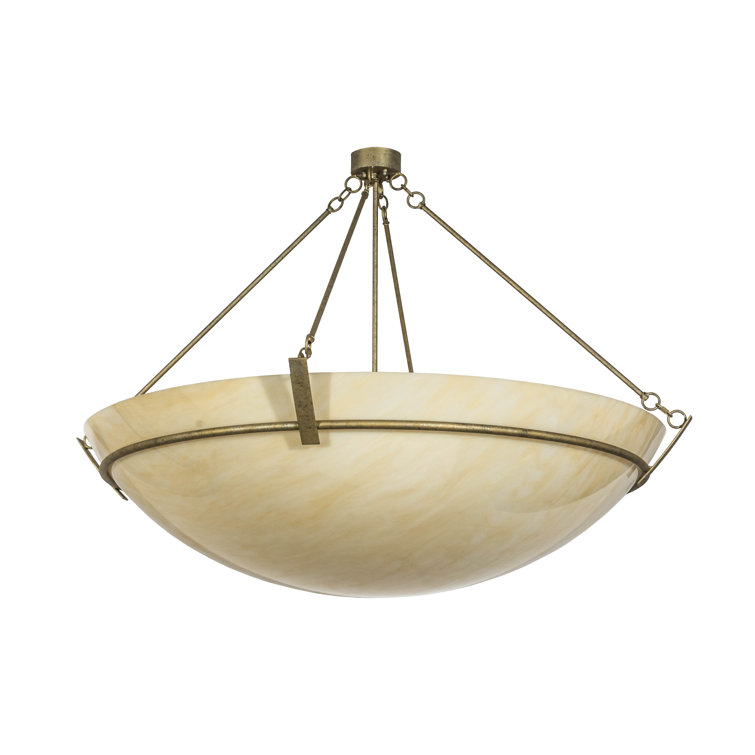 Covina Elegance 10-Light LED Pendant in Chocolate & Beige Tones