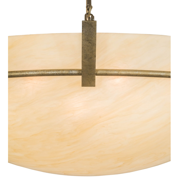 Covina Elegance 10-Light LED Pendant in Chocolate & Beige Tones