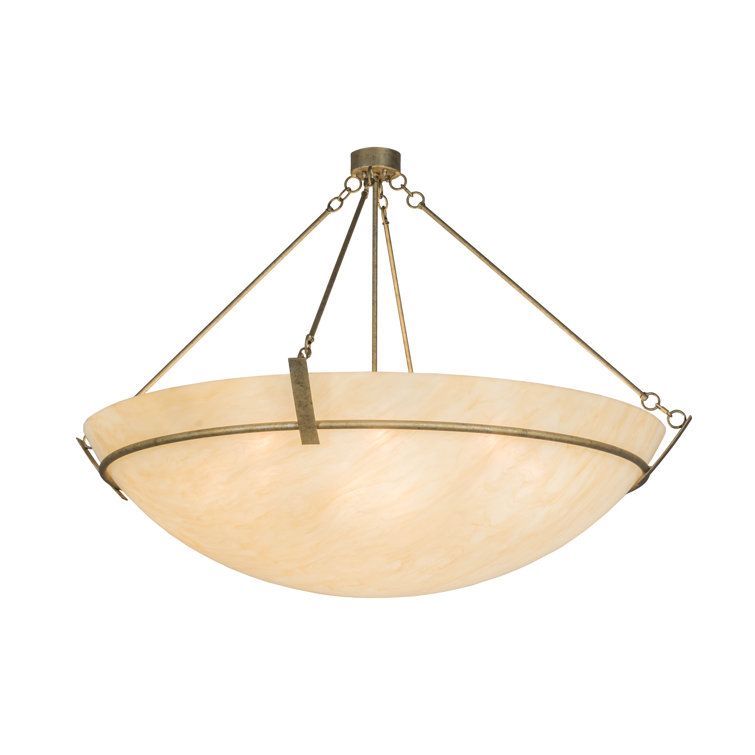 Covina Elegance 10-Light LED Pendant in Chocolate & Beige Tones
