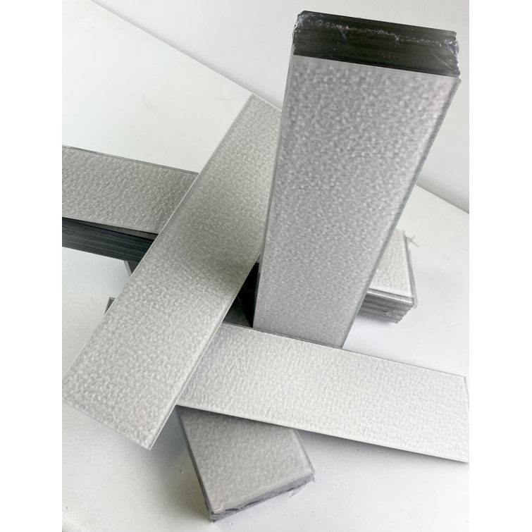 Monroe 4x16 Glossy White Glass Subway Wall Tile