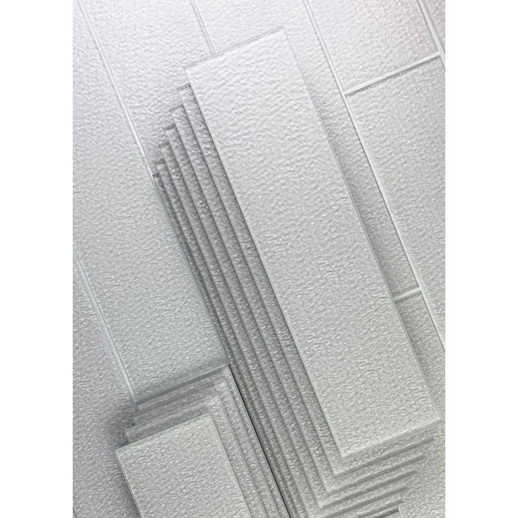 Monroe 4x16 Glossy White Glass Subway Wall Tile