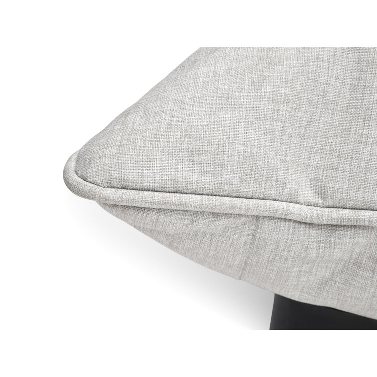 Mist Cushioned Black Recycled Polypropylene Outdoor Chair