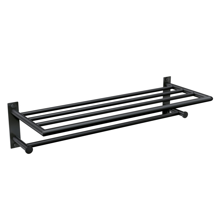 Matte Black Stainless Steel Wall Mounted Towel Rack