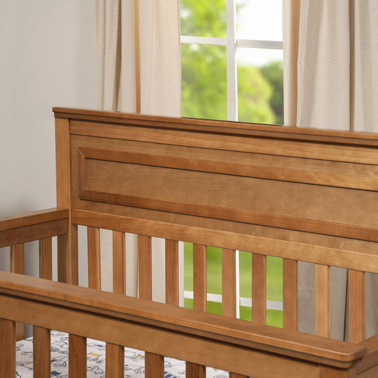 Chestnut Pine 4-in-1 Convertible Crib with High Headboard