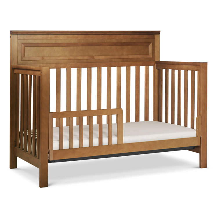 Chestnut Pine 4-in-1 Convertible Crib with High Headboard