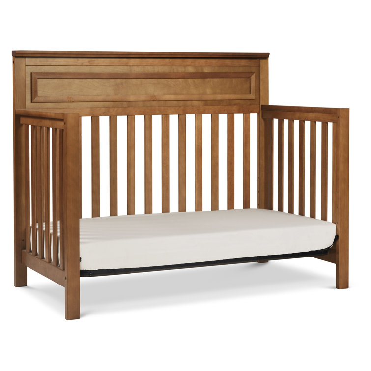Chestnut Pine 4-in-1 Convertible Crib with High Headboard