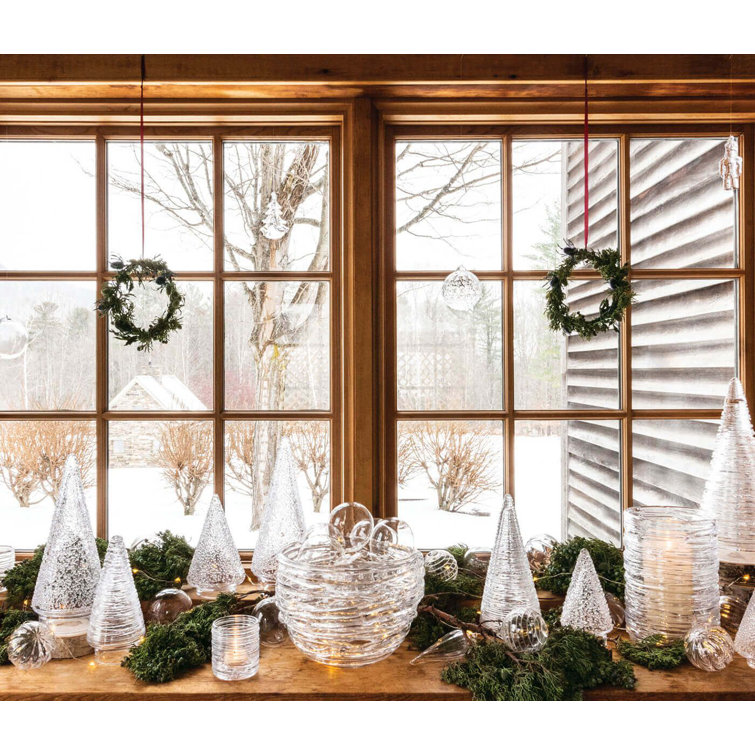 Large Clear Glass Hurricane Candle Holder