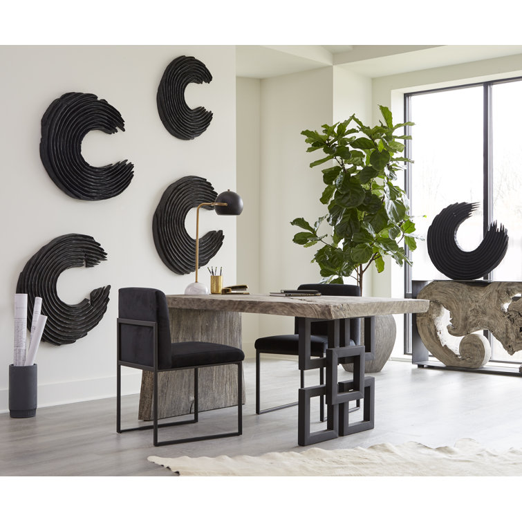 Transitional Austin 59" Black and Gray Home Office Desk