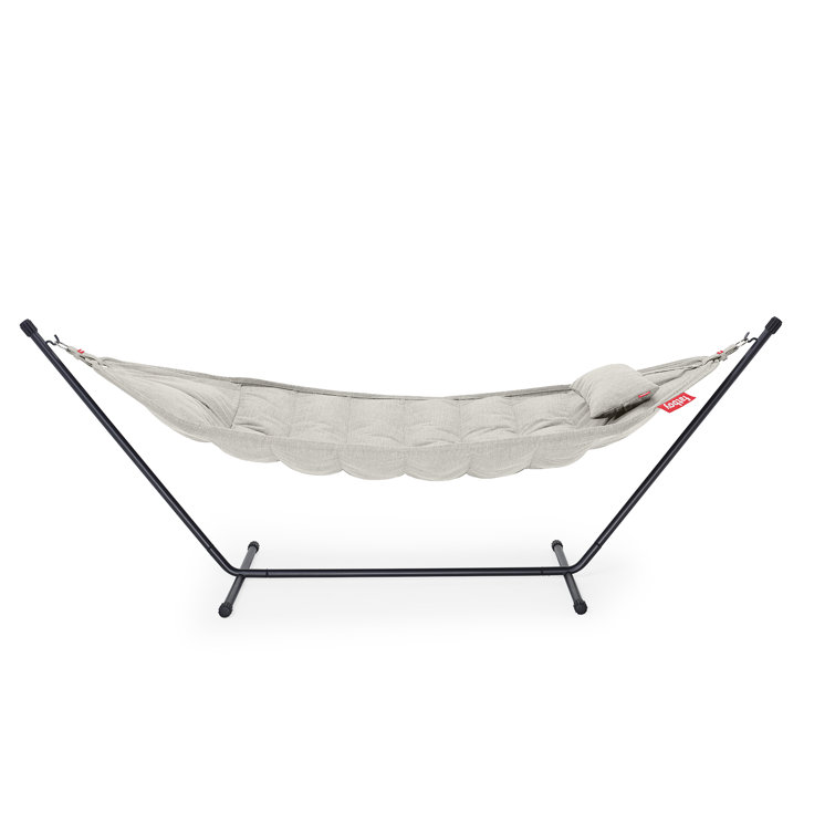 Storm Blue Olefin Double Hammock with Metal Stand