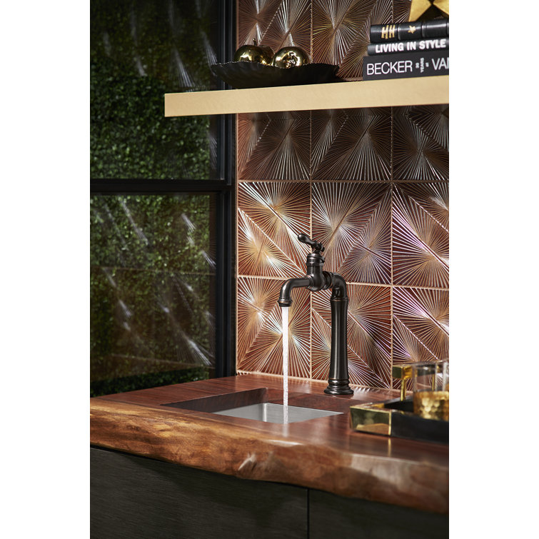 Vibrant Brushed Moderne Brass Vintage Bar Faucet